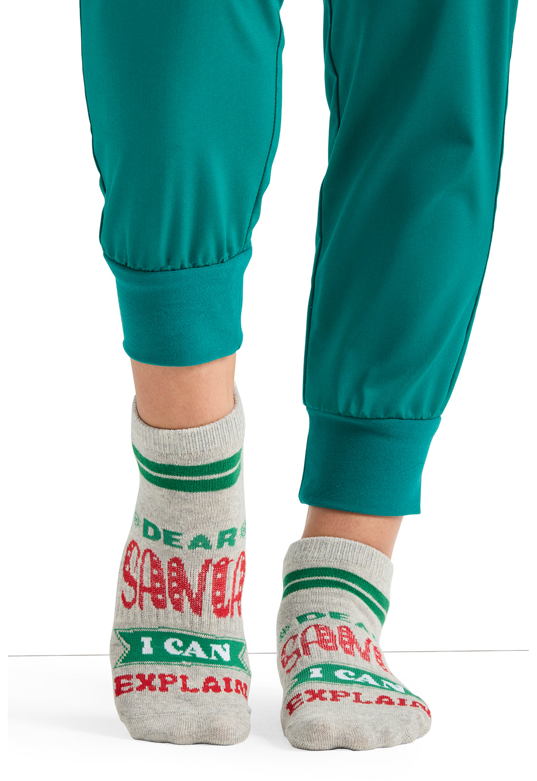 Cherokee Legwear HOLIDAYCHEER Women's 4-3 Pair packs of Ankle Socks Elves Fun