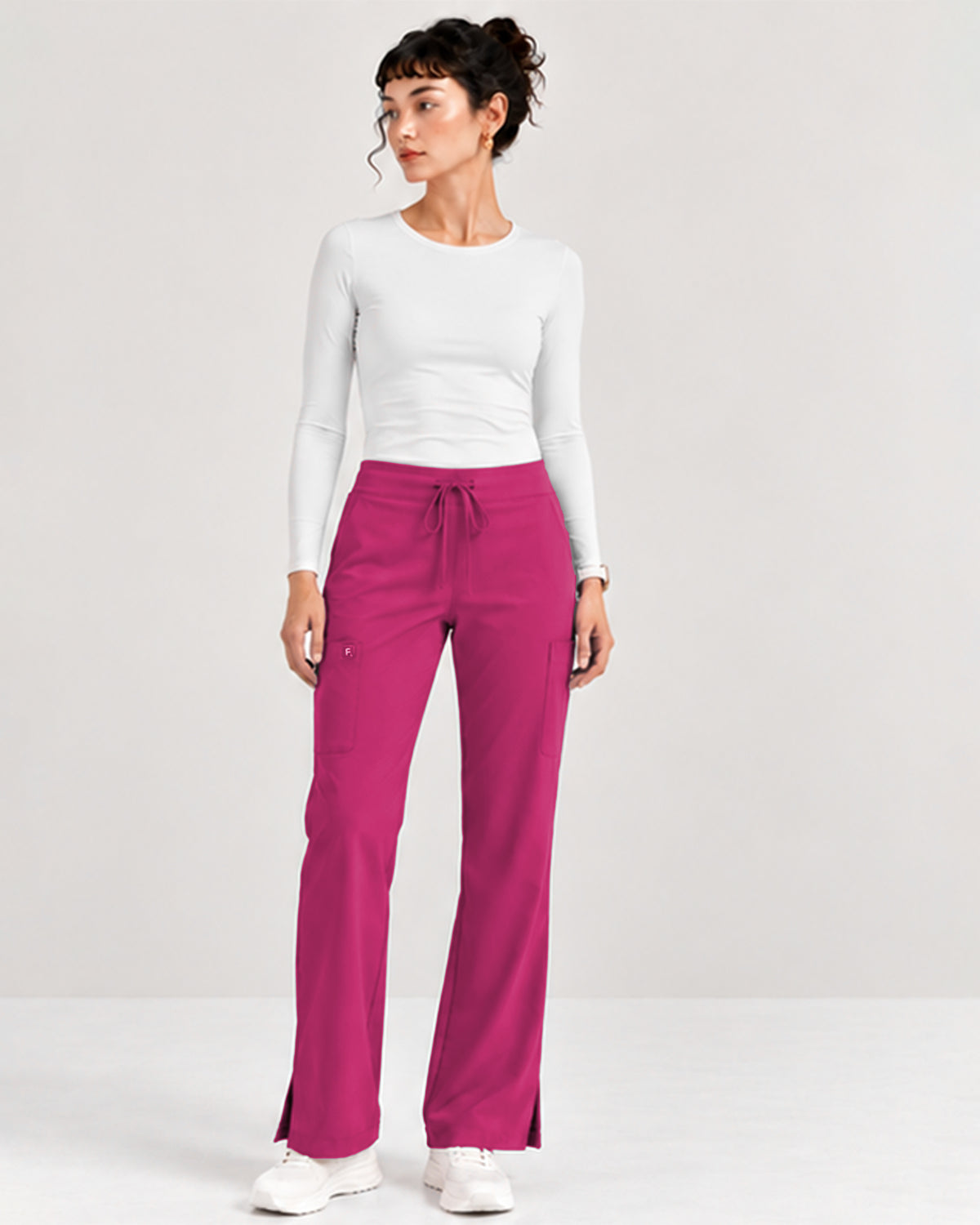 Foundry Women's 2005 Jasmine 5 Pocket Mini Flare Cargo Pant Hot Pink