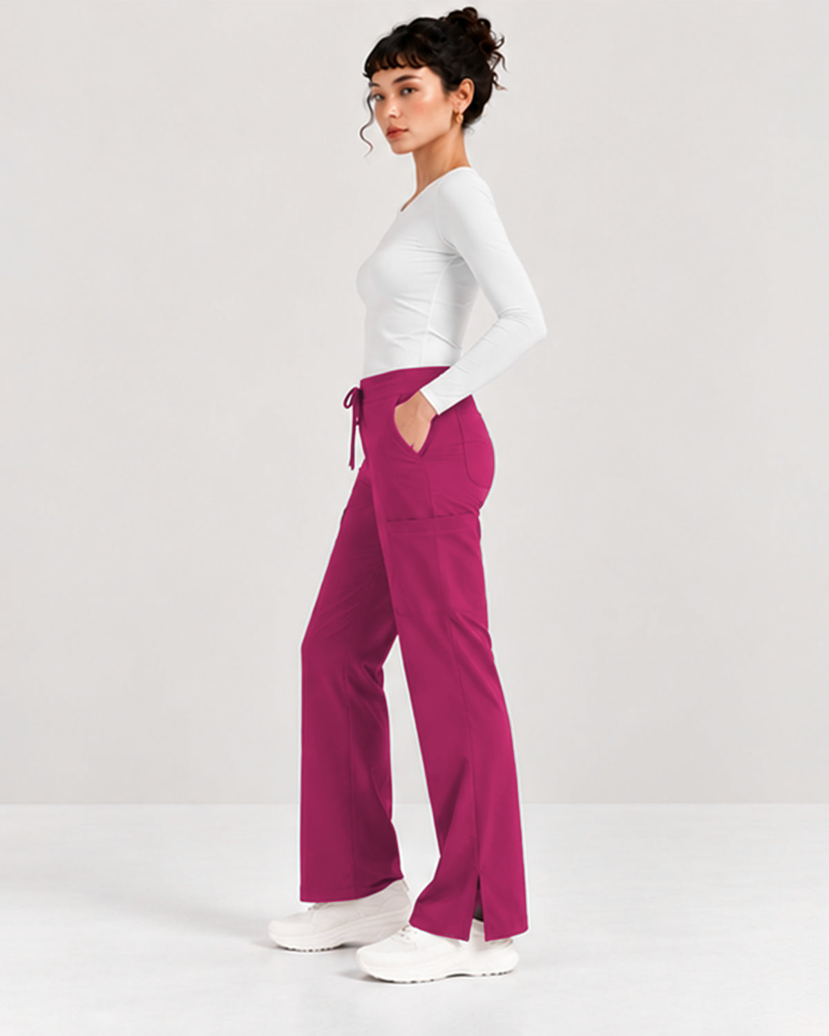Foundry Women's 2005 Jasmine 5 Pocket Mini Flare Cargo Pant Hot Pink