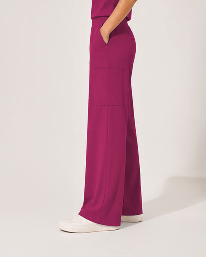 Foundry Women's 2205 Sierra 5 Pocket Wide Leg Pant Hot Pink