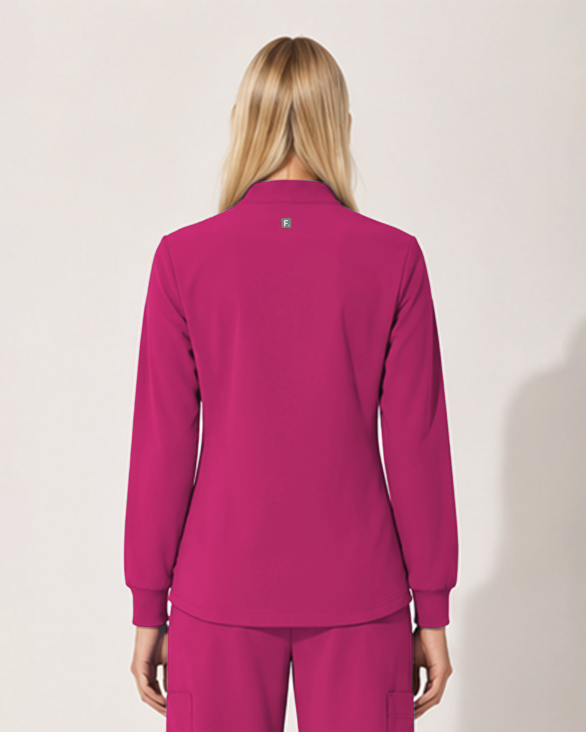 Foundry Women's 6005 Ellis 2 Pocket Scrub Jacket Hot Pink
