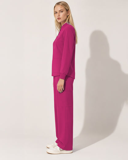 Foundry Women's 6005 Ellis 2 Pocket Scrub Jacket Hot Pink