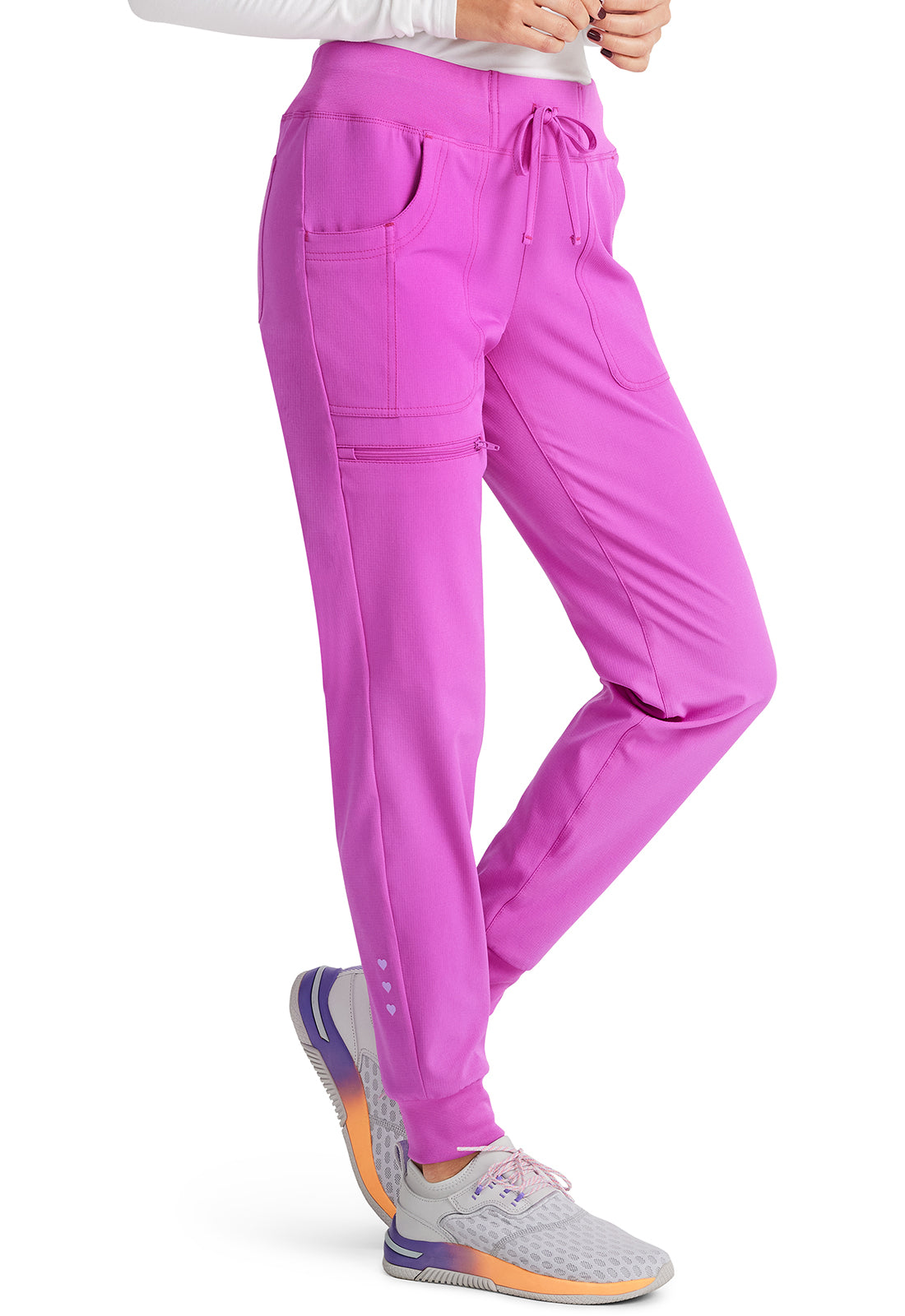 HeartSoul Break on Through HS030 Drawstring Jogger Berry Blast Model Image Left Side | Heartsoul