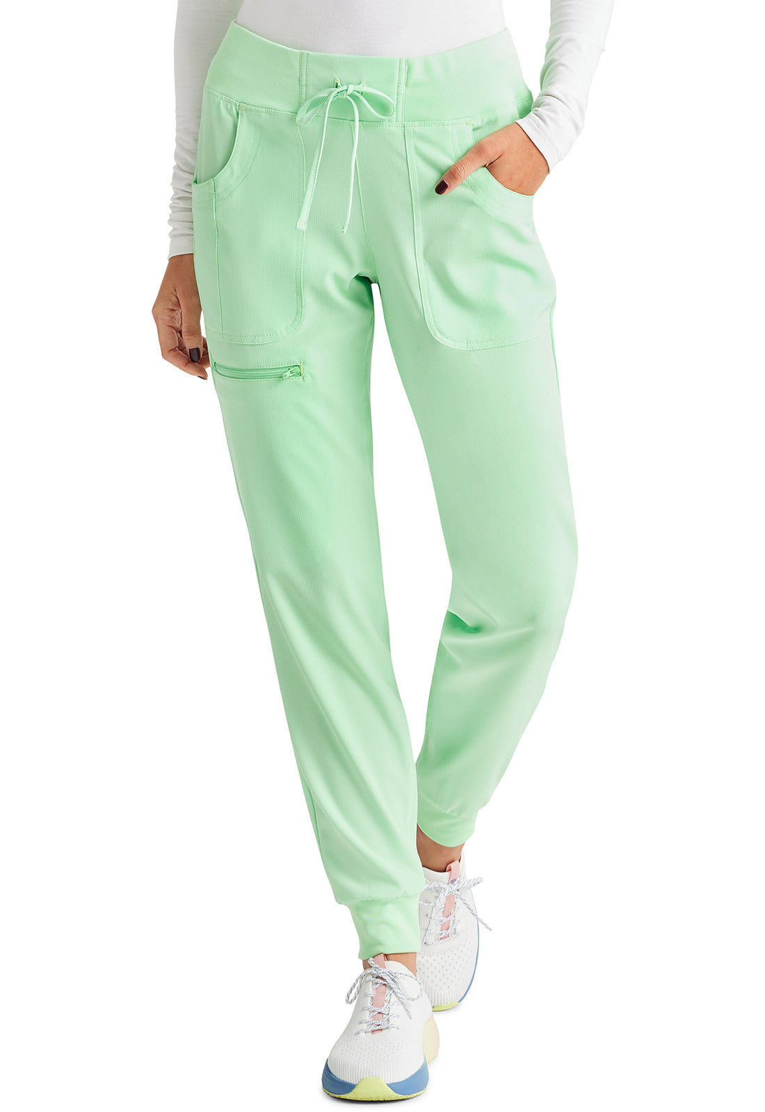 HeartSoul Break on Through HS030 Drawstring Jogger Go Green Model Image Front | Heartsoul