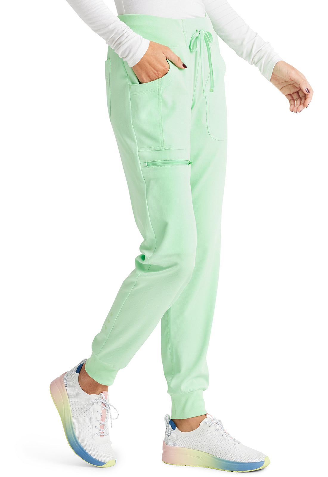 HeartSoul Break on Through HS030 Drawstring Jogger Go Green Model Image Left Side | Heartsoul