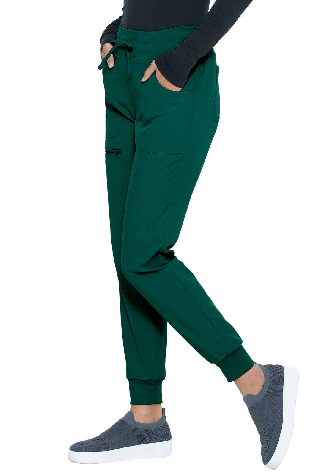 HeartSoul Break on Through HS030 Drawstring Jogger Hunter Green Model Image Right Side | Heartsoul