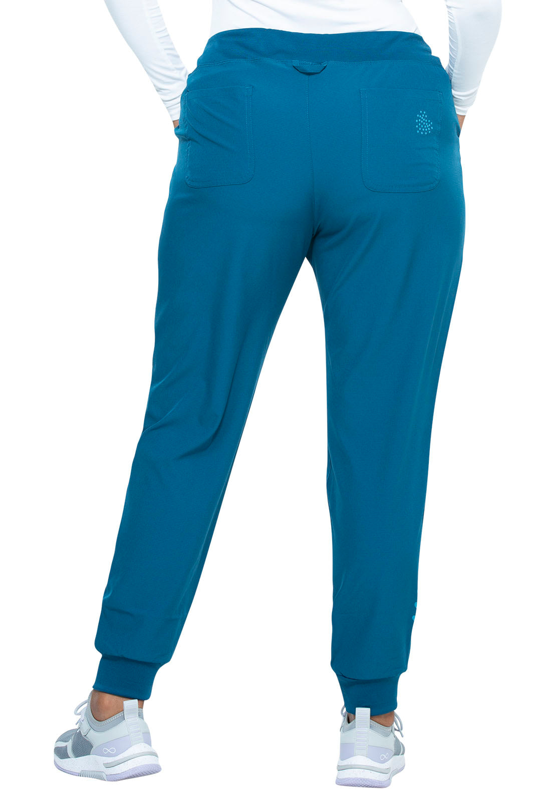 HeartSoul Break on Through HS030 Drawstring Jogger Caribbean Blue Model Image Back | Heartsoul