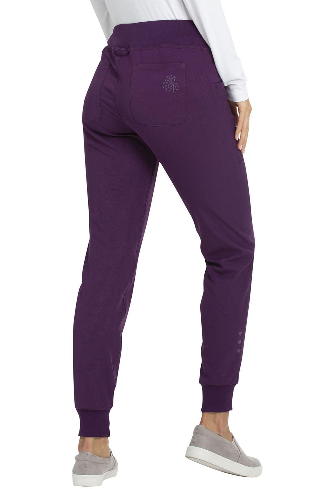 HeartSoul Break on Through HS030 Drawstring Jogger Eggplant Model Image Back | Heartsoul