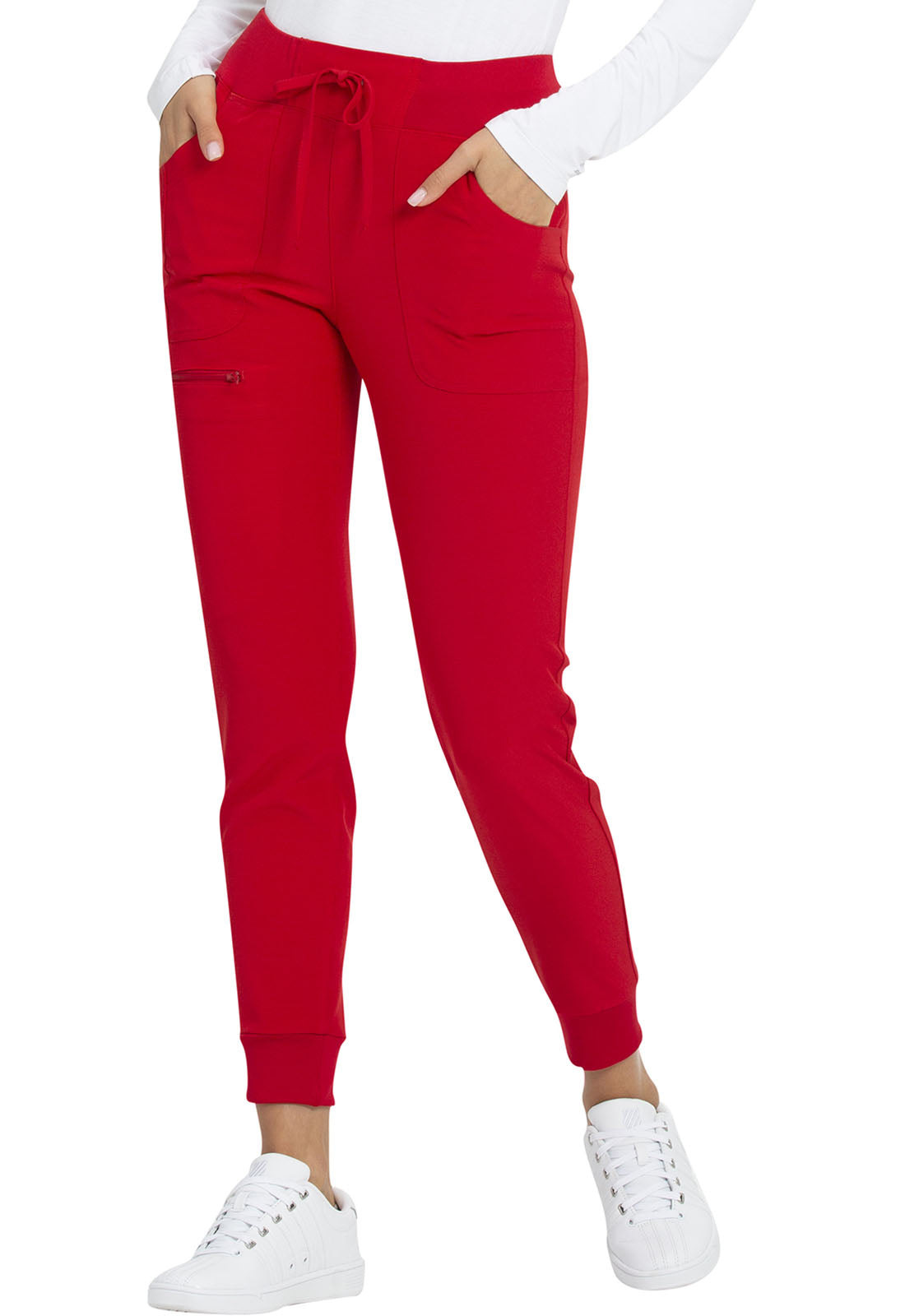 HeartSoul Break on Through HS030 Drawstring Jogger Red Model Image Right Side | Heartsoul