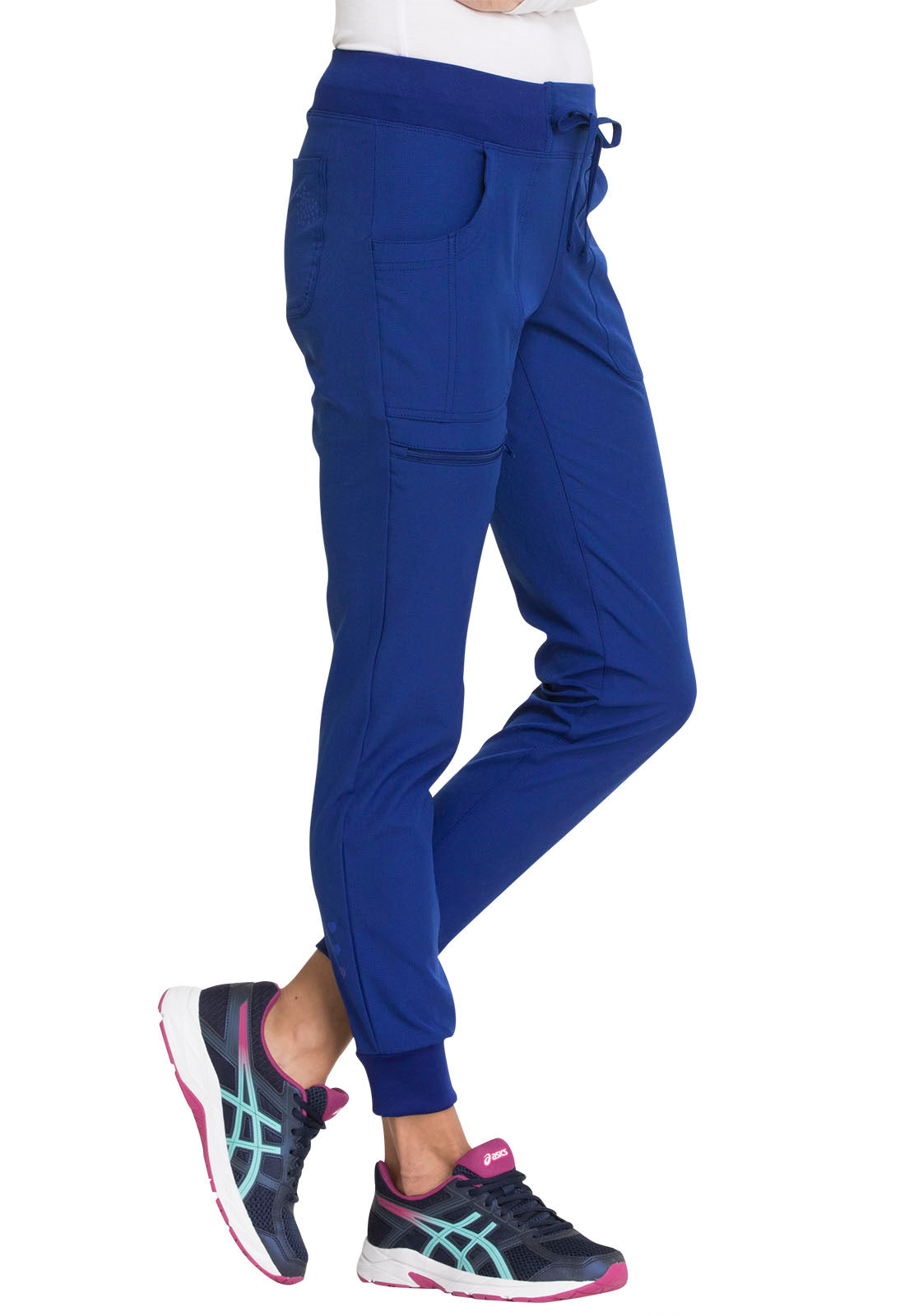 HeartSoul Break on Through HS030 Drawstring Jogger Royal Model Image Left Side | Heartsoul