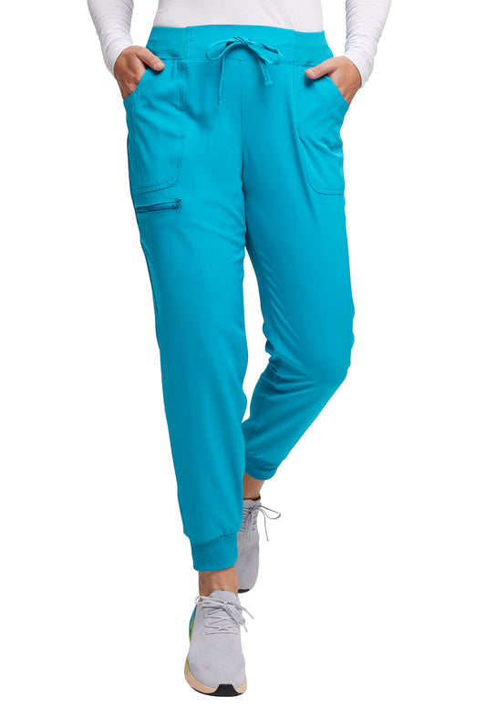 HeartSoul Break on Through HS030 Drawstring Jogger Teal Blue Model Image Front | Heartsoul