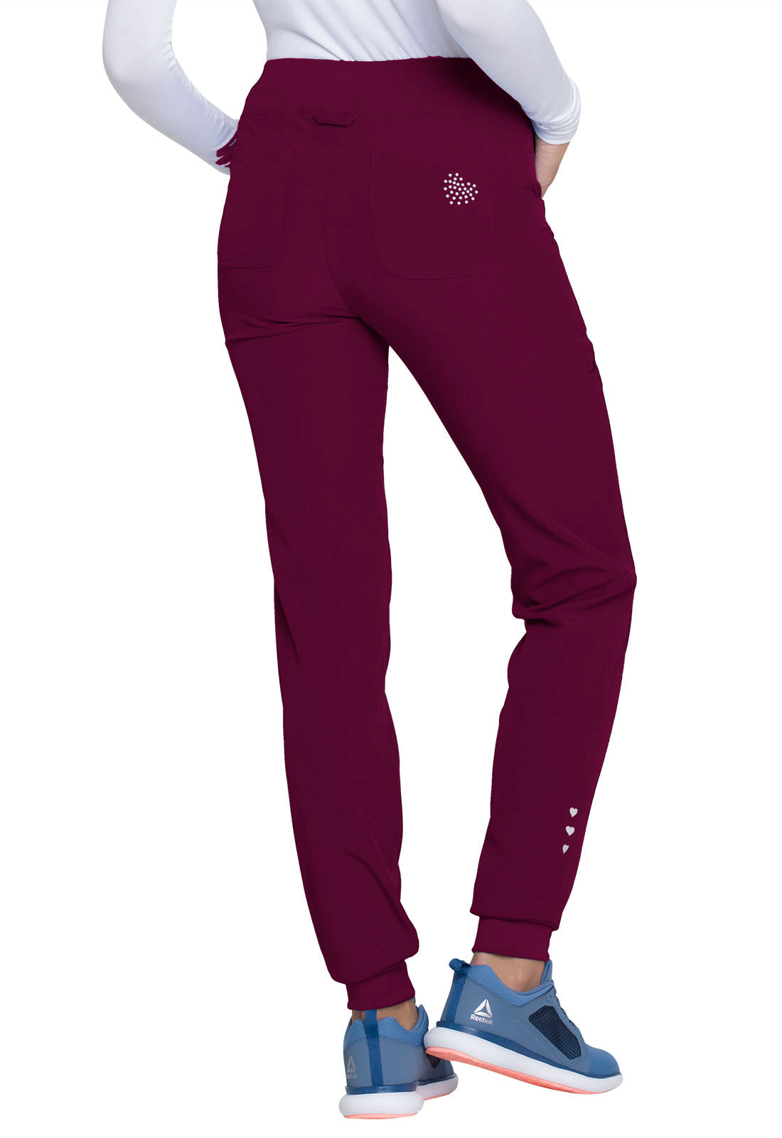 HeartSoul Break on Through HS030 Drawstring Jogger Wine Model Image Back | Heartsoul