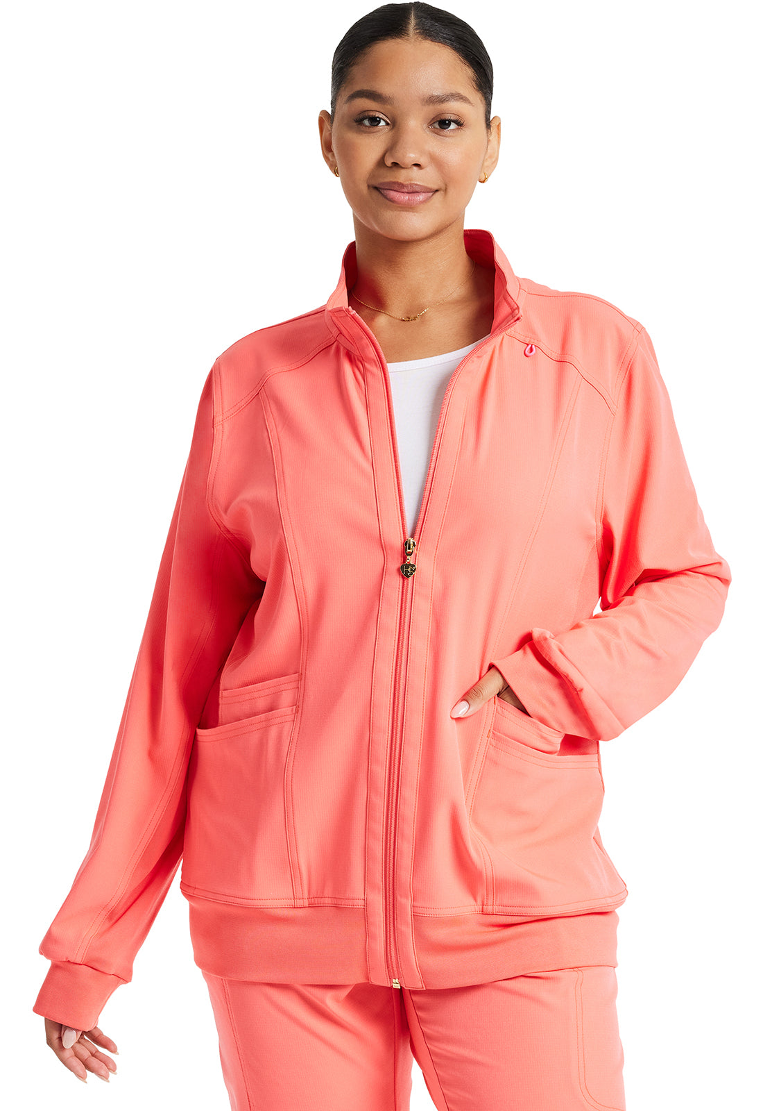 HeartSoul Break on Through HS347 Zip Front Jacket Go Guava