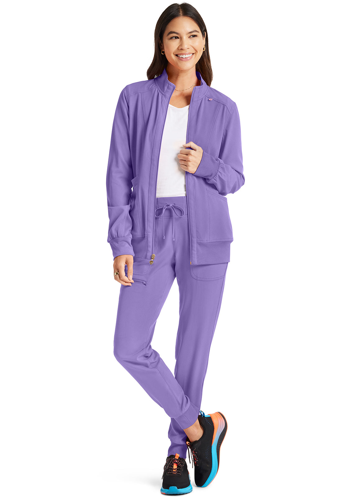Break on Through HS347 Zip Front Jacket Lavender Sparkle