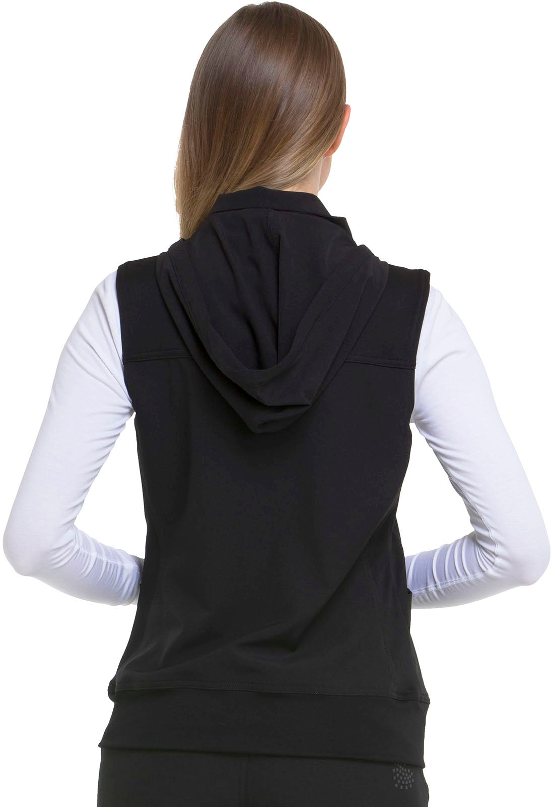 HeartSoul Break on Through HS500 Zip Front Vest Black Model Image Back | Heartsoul