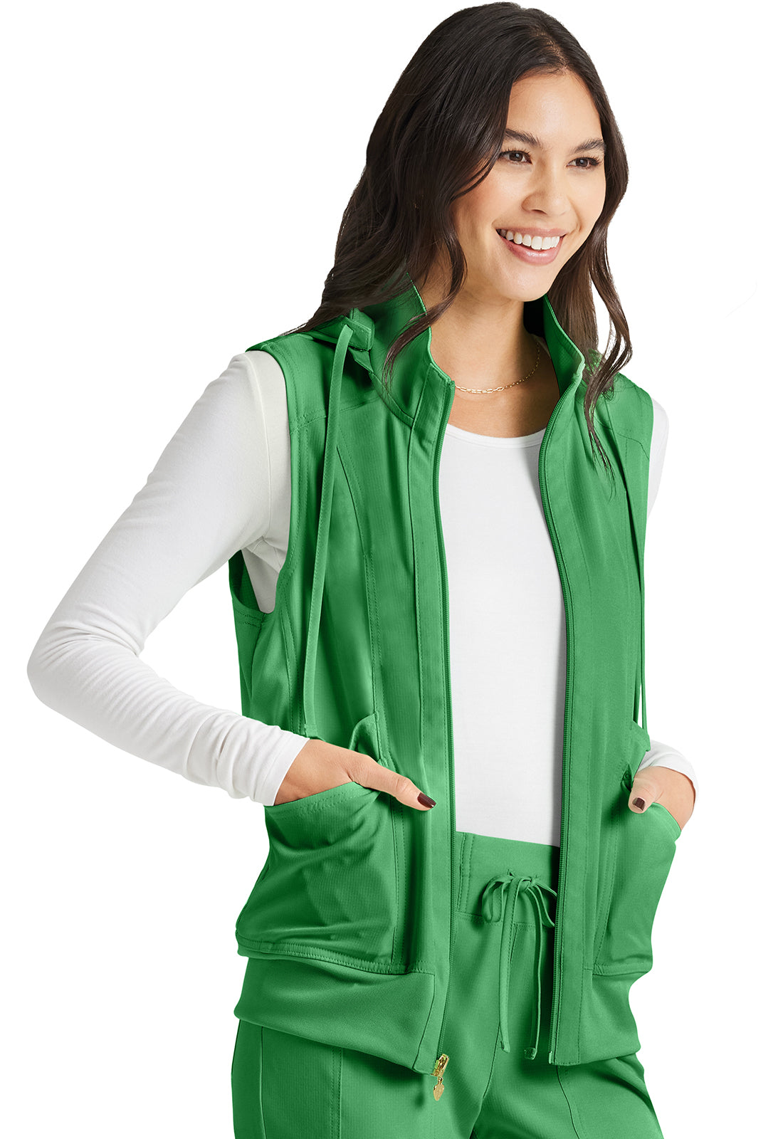 Break on Through HS500 Zip Front Vest Kelly Green Image
