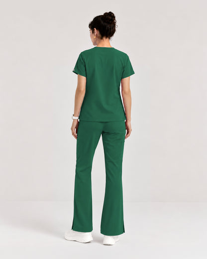 Foundry Women's 1005 Quinn 2 Pocket V-Neck Top Hunter