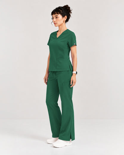 Foundry Women's 1005 Quinn 2 Pocket V-Neck Top Hunter