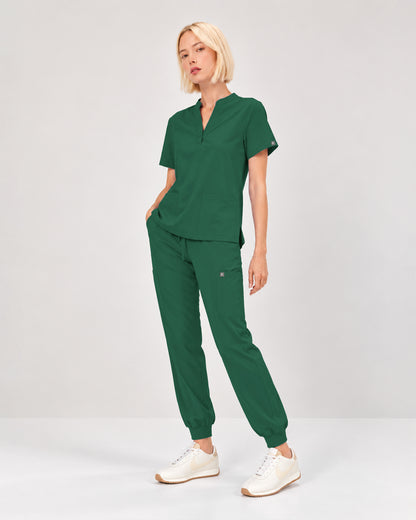 Foundry Women's 1055 Arden 2 Pocket Mandarin Top Hunter