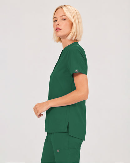 Foundry Women's 1055 Arden 2 Pocket Mandarin Top Hunter