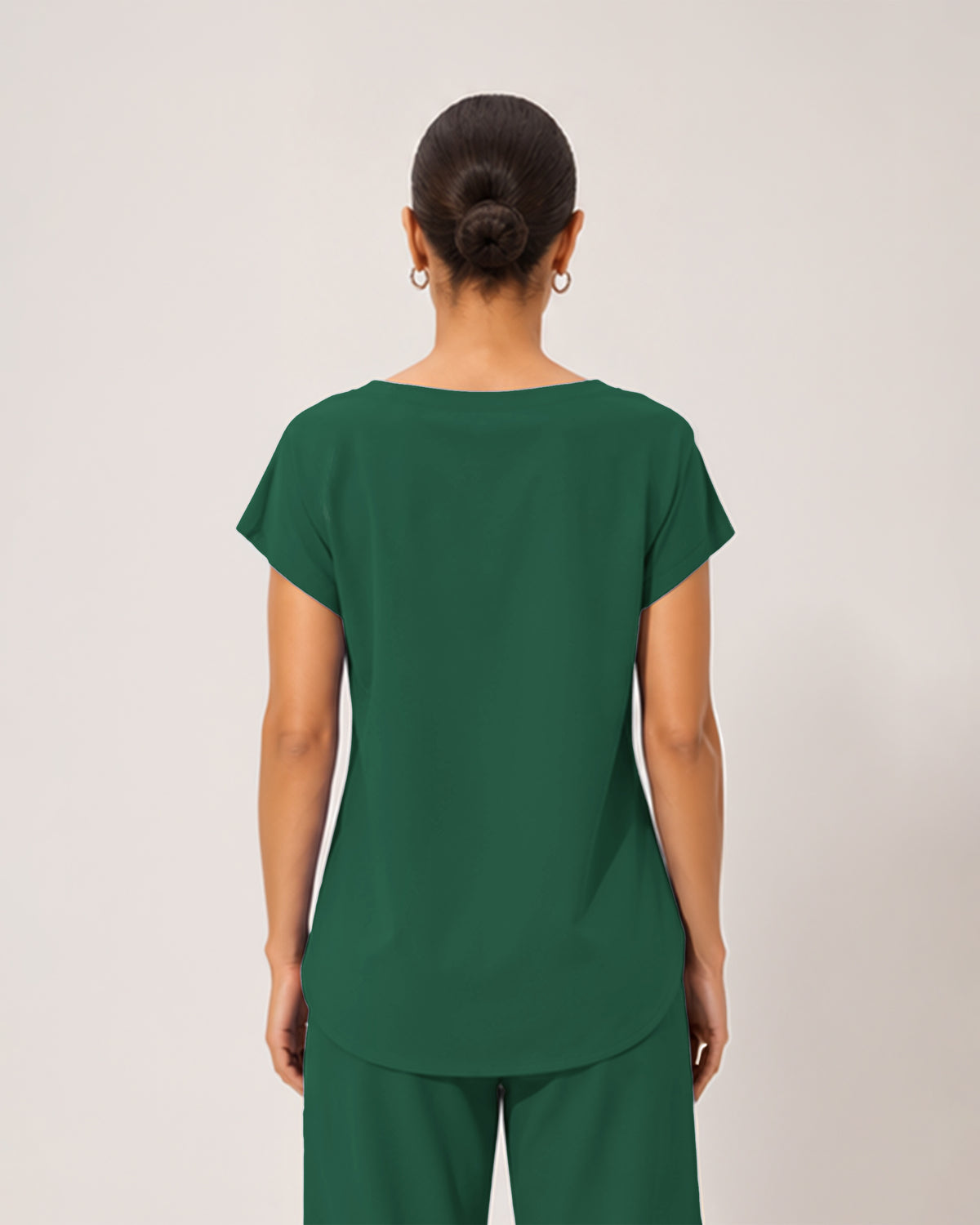 Foundry Women's 1215 Rowan 1 Pocket Boat Neck Dolman Top Hunter