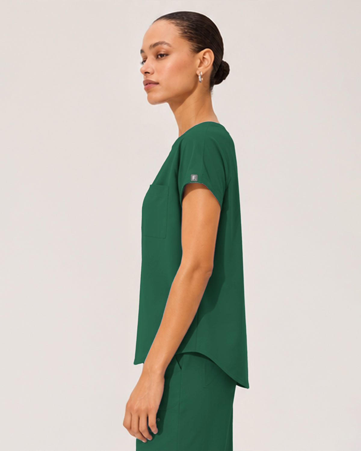 Foundry Women's 1215 Rowan 1 Pocket Boat Neck Dolman Top Hunter