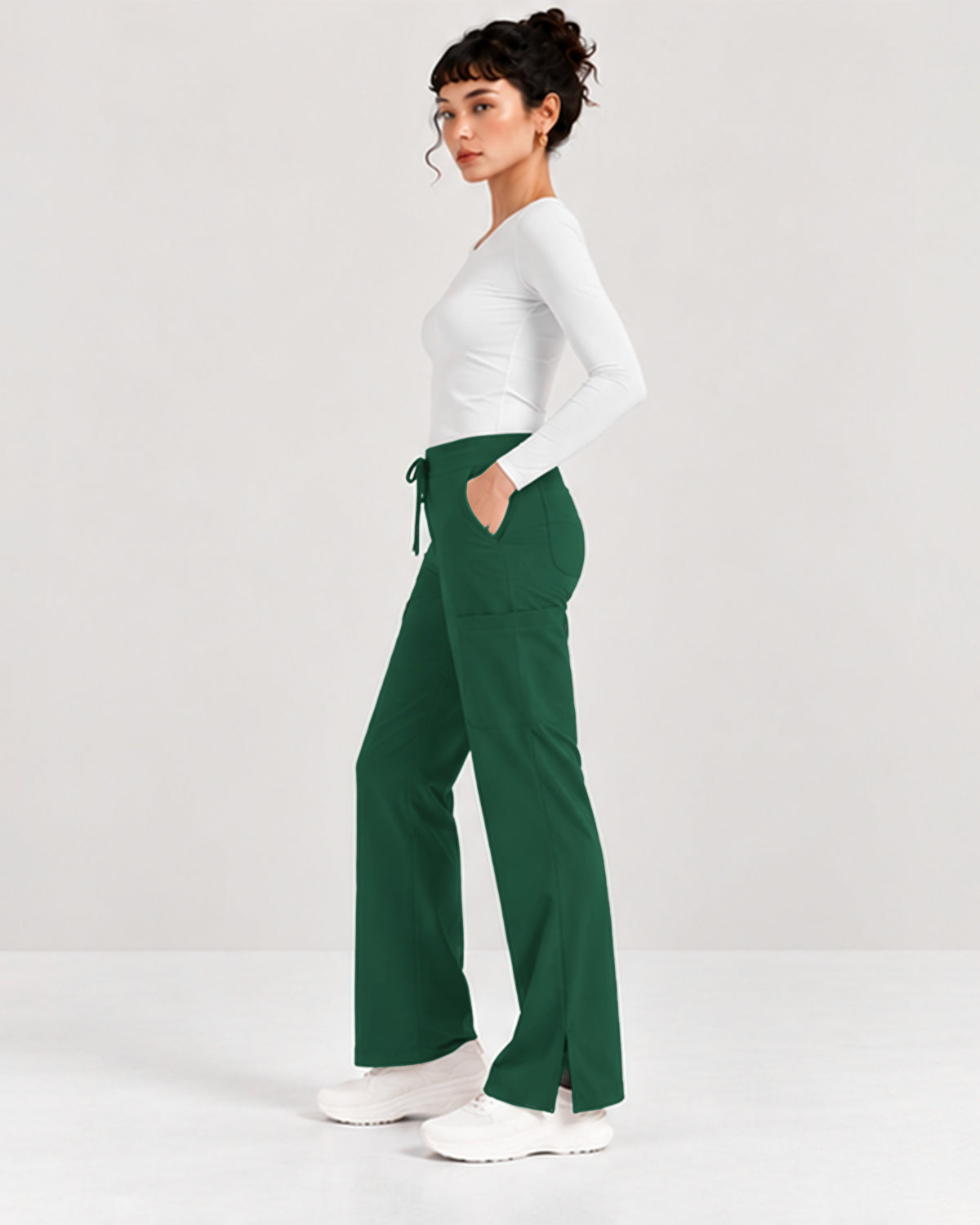 Foundry Women's 2005 Jasmine 5 Pocket Mini Flare Cargo Pant Hunter