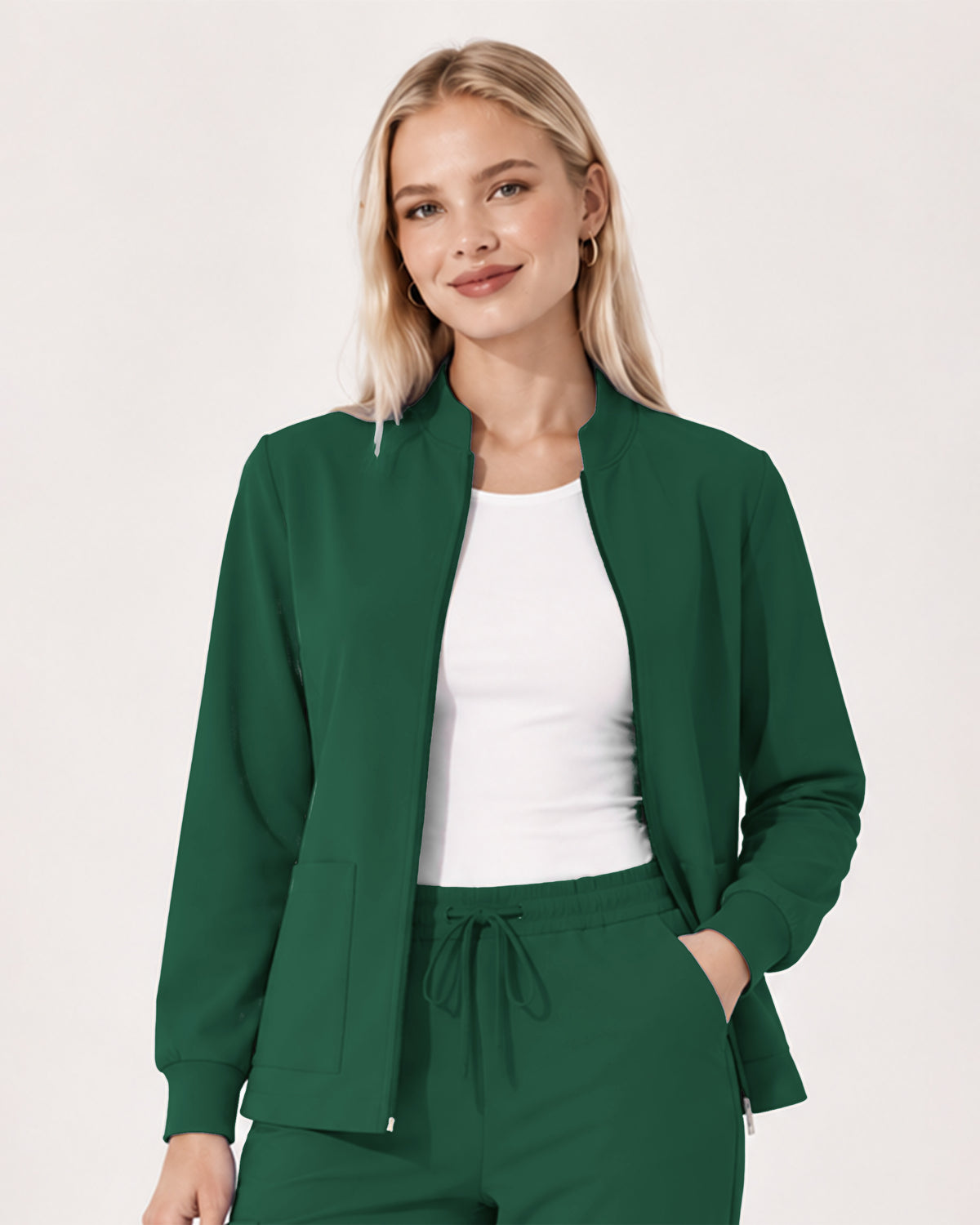 Foundry Women's 6005 Ellis 2 Pocket Scrub Jacket Hunter