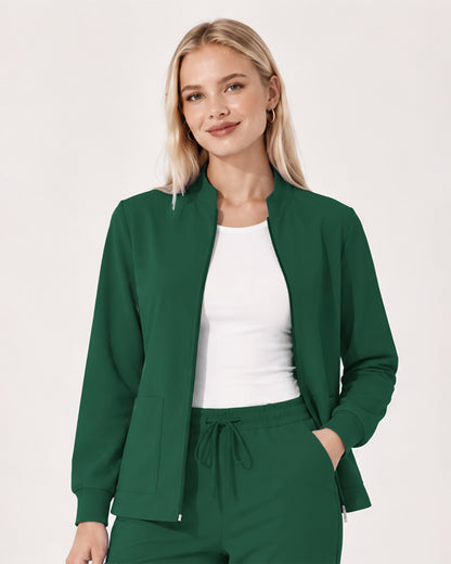 Foundry Women's 6005 Ellis 2 Pocket Scrub Jacket Hunter