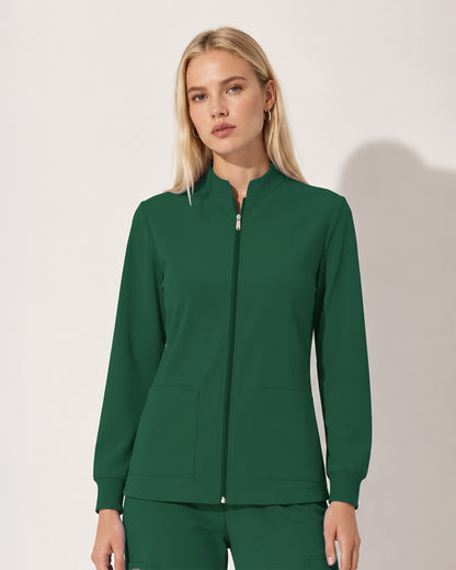 Foundry Women's 6005 Ellis 2 Pocket Scrub Jacket Hunter