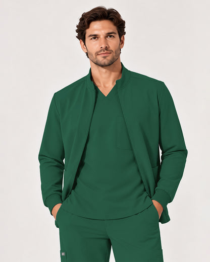 Foundry Men's 6505 Slate Men'S 2 Pocket Scrub Jacket Hunter