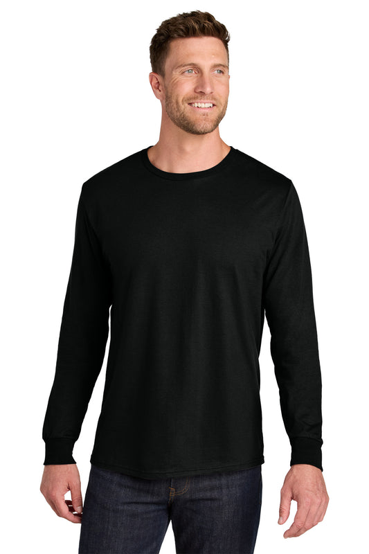 Jerzees Ultimate Unisex Ring Spun Long Sleeve T-Shirt IC46L Black Ink