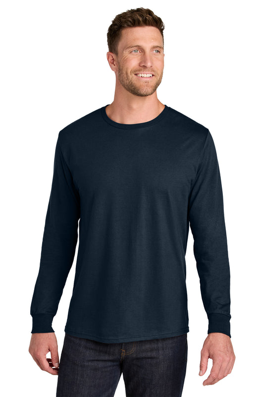 Jerzees Ultimate Unisex Ring Spun Long Sleeve T-Shirt IC46L J. Navy