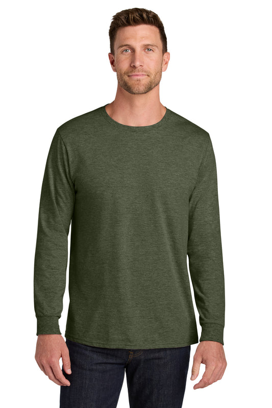 Jerzees Ultimate Unisex Ring Spun Long Sleeve T-Shirt IC46L Military Green Heather