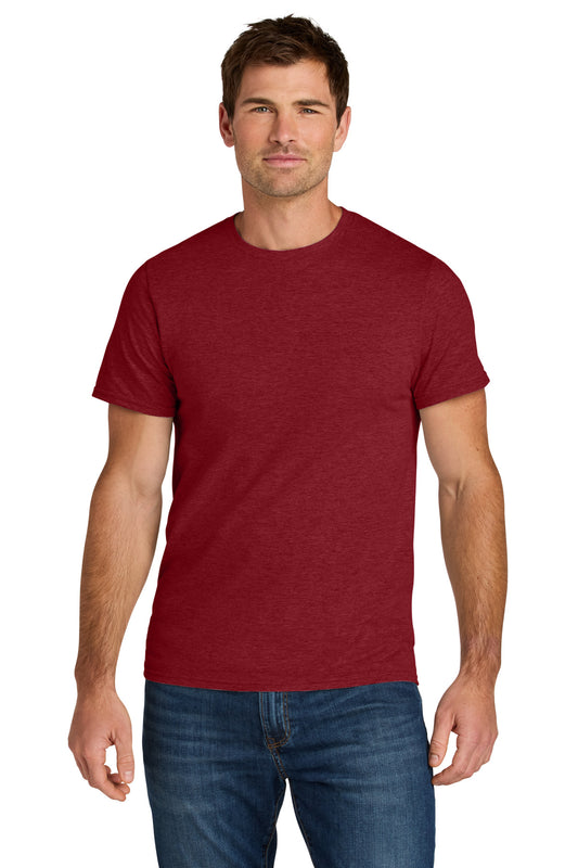 Jerzees Ultimate Unisex Ring Spun T-Shirt IC46M Peppered Red Heather
