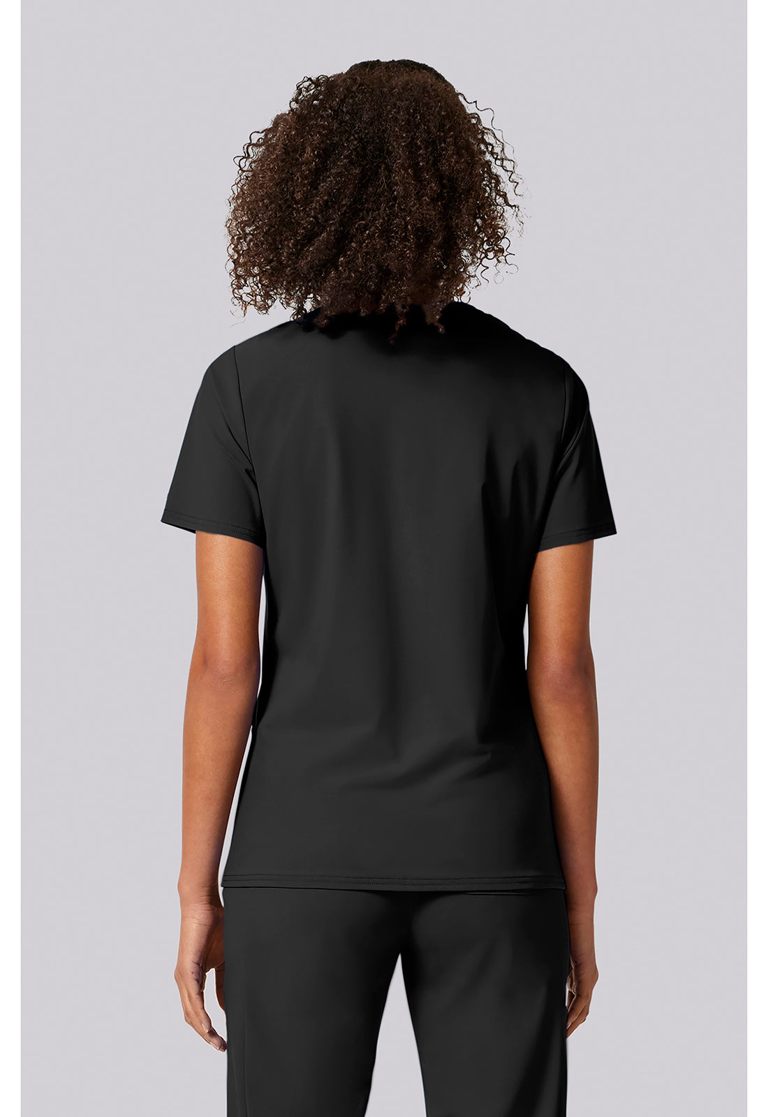 Pursuit IN00011 Women's Built in Sport Bra Scrub Top Black