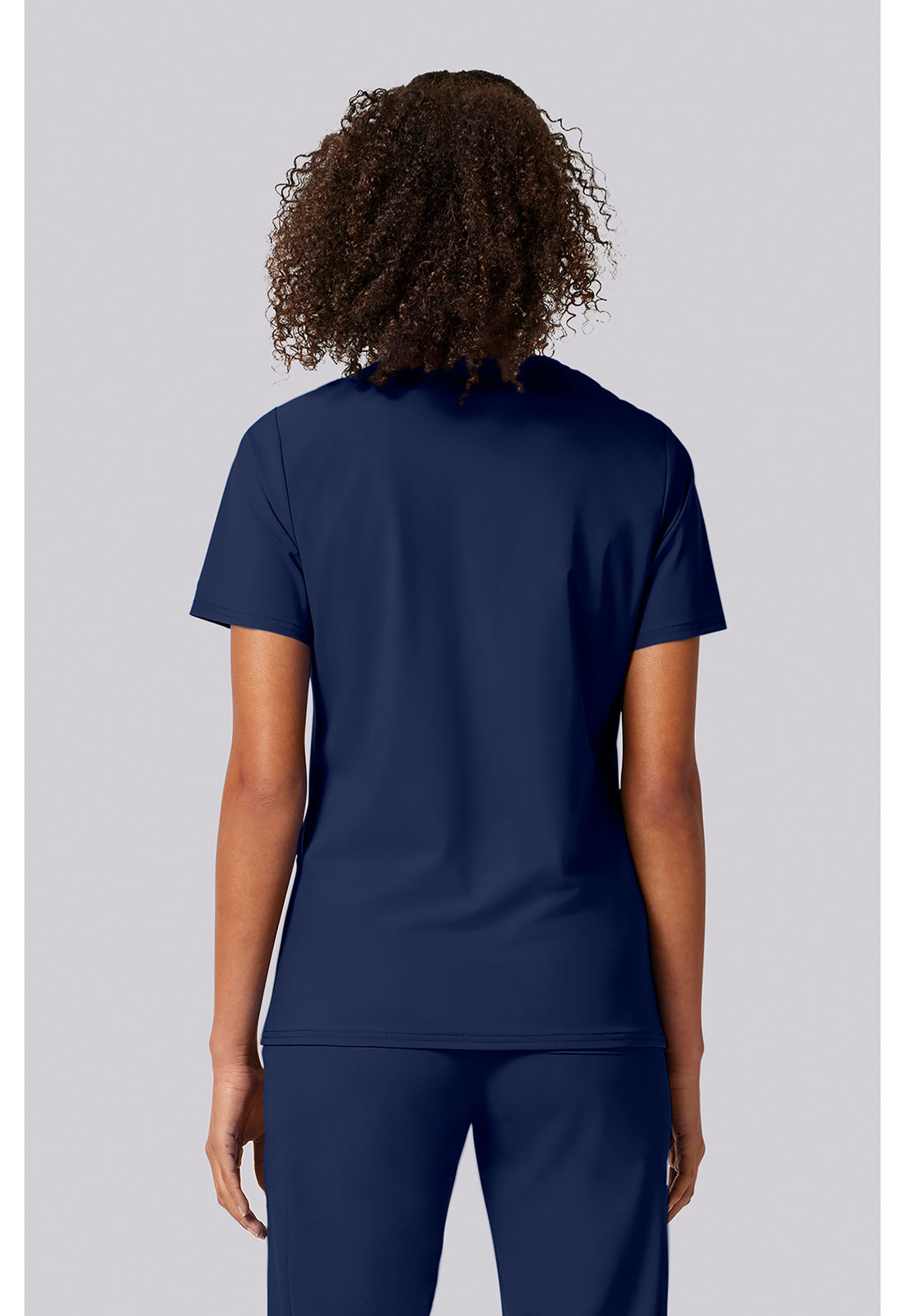 Pursuit IN00011 Women's Built in Sport Bra Scrub Top Navy