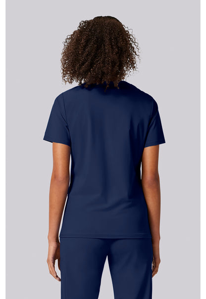 Pursuit IN00011 Women's Built in Sport Bra Scrub Top Navy