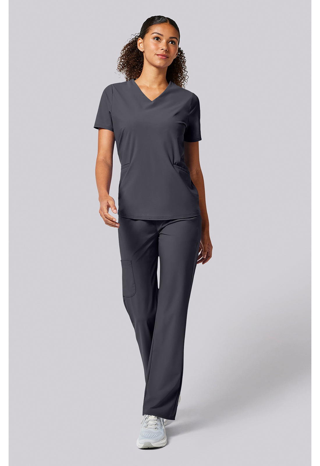 Pursuit IN00011 Women's Built in Sport Bra Scrub Top image 2