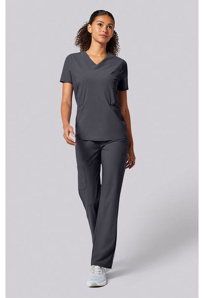 Pursuit IN00011 Women's Built in Sport Bra Scrub Top image 2