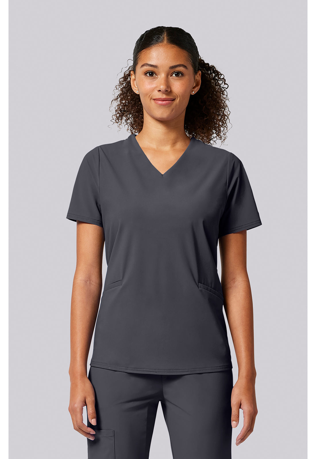 Pursuit IN00011 Women's Built in Sport Bra Scrub Top image 1