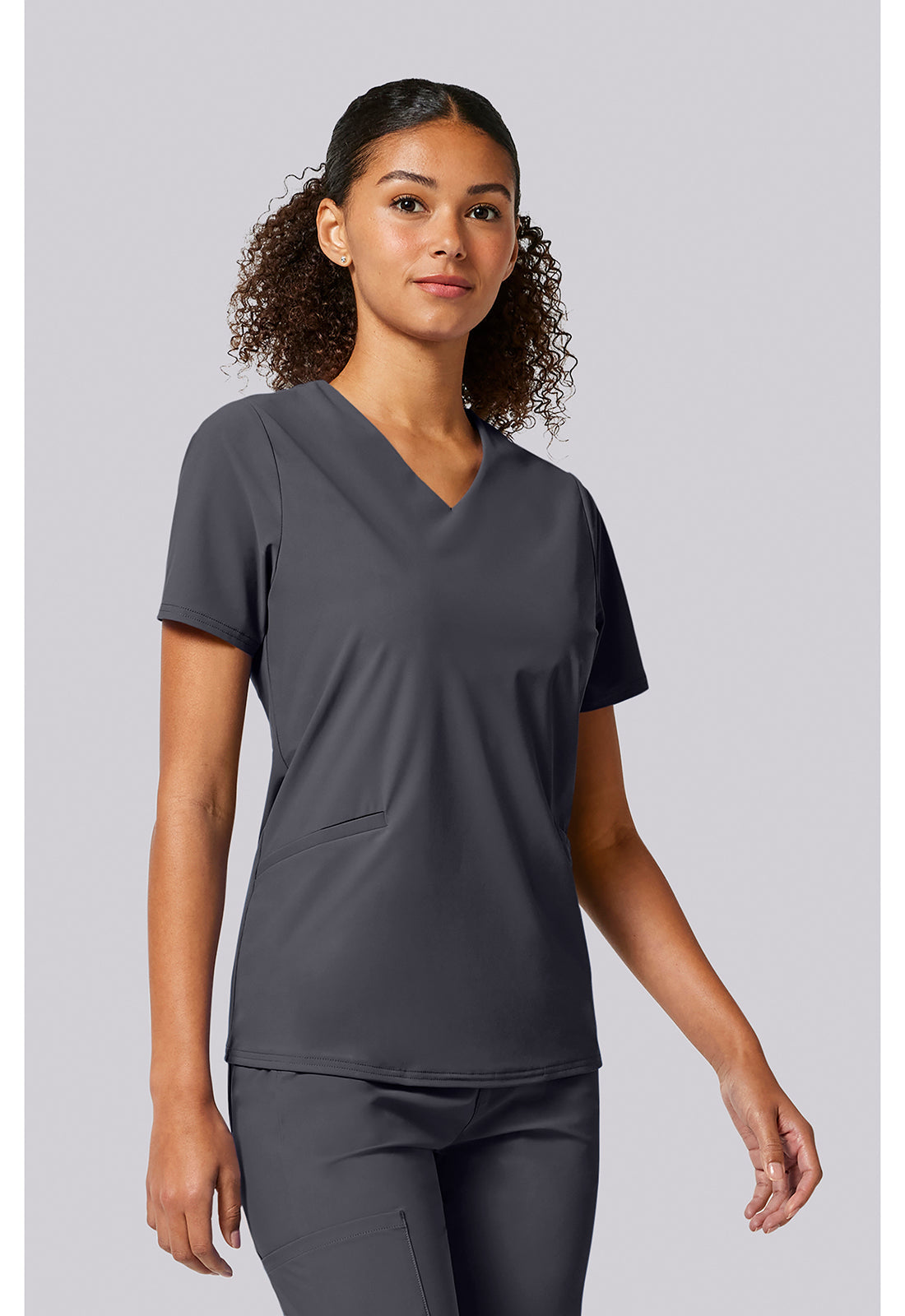 Pursuit IN00011 Women's Built in Sport Bra Scrub Top image 5