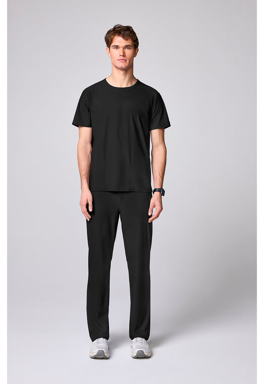 Pursuit IN00020 Men's Crew Neck Scrub Top Black