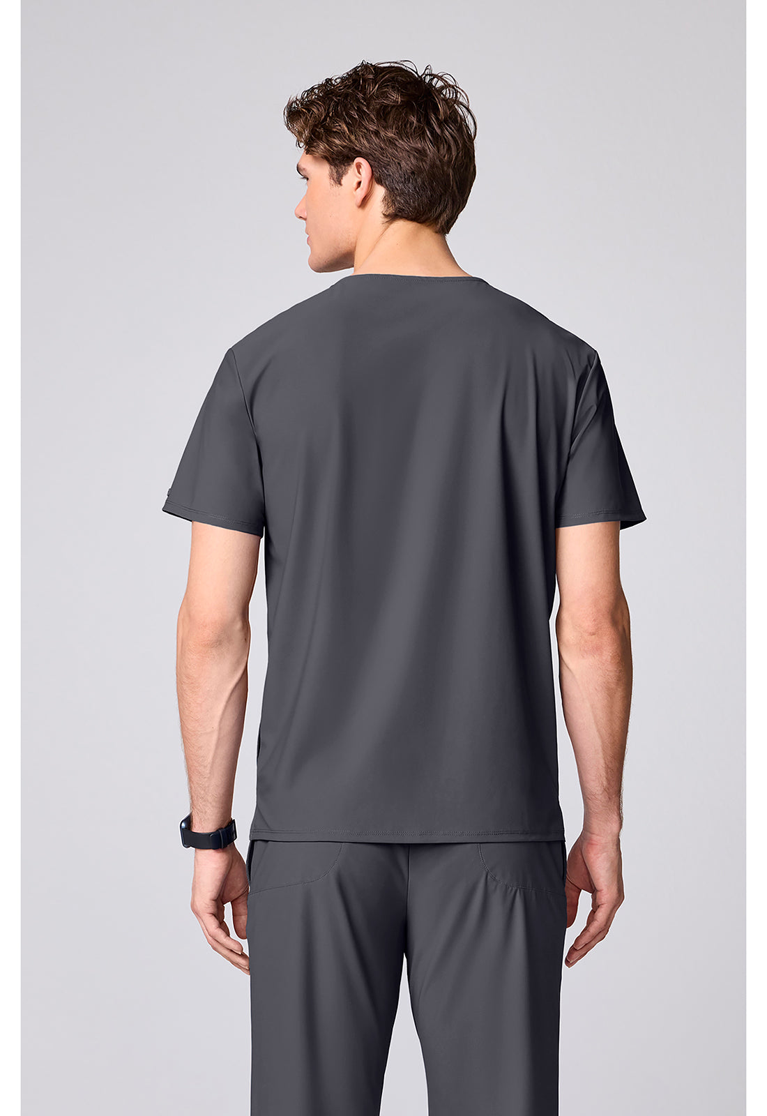 Pursuit IN00020 Men's Crew Neck Scrub Top Pewter