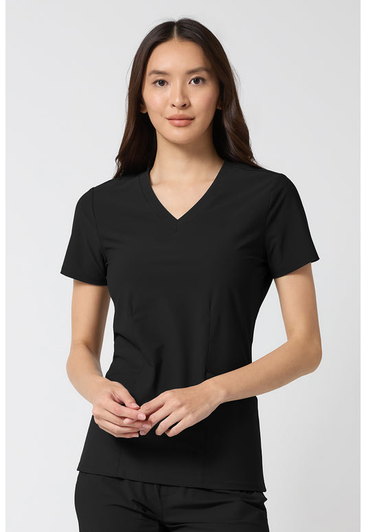 Pursuit IN00033 Women's V-Neck Top Black