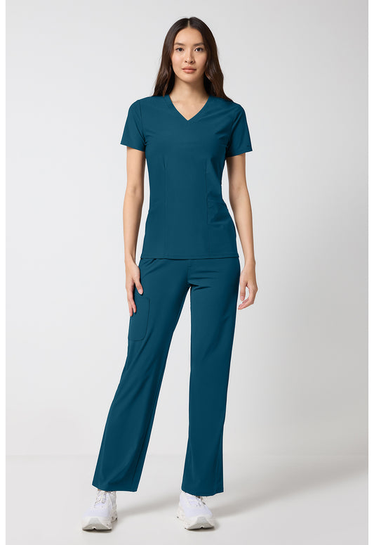 Pursuit IN00033 Women's V-Neck Top Caribbean Blue