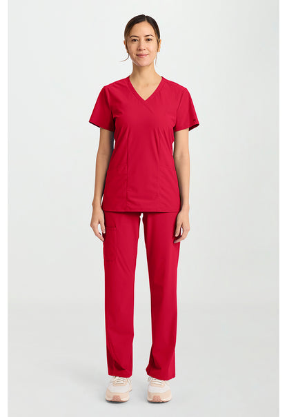 Pursuit IN00033 Women's V-Neck Scrub Top Cherry Pop