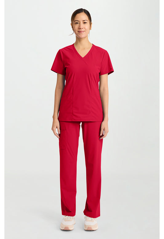 Pursuit IN00033 Women's V-Neck Scrub Top Cherry Pop