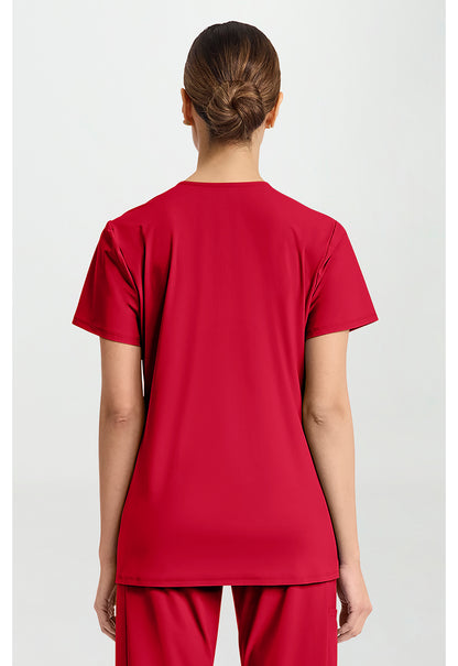 Pursuit IN00033 Women's V-Neck Scrub Top Cherry Pop