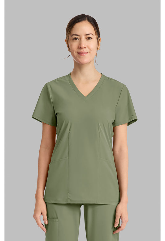 Pursuit IN00033 Women's V-Neck Scrub Top Olive